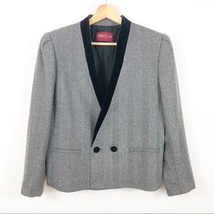 Vintage Sasson Womens Herringbone Wool Jacket 12